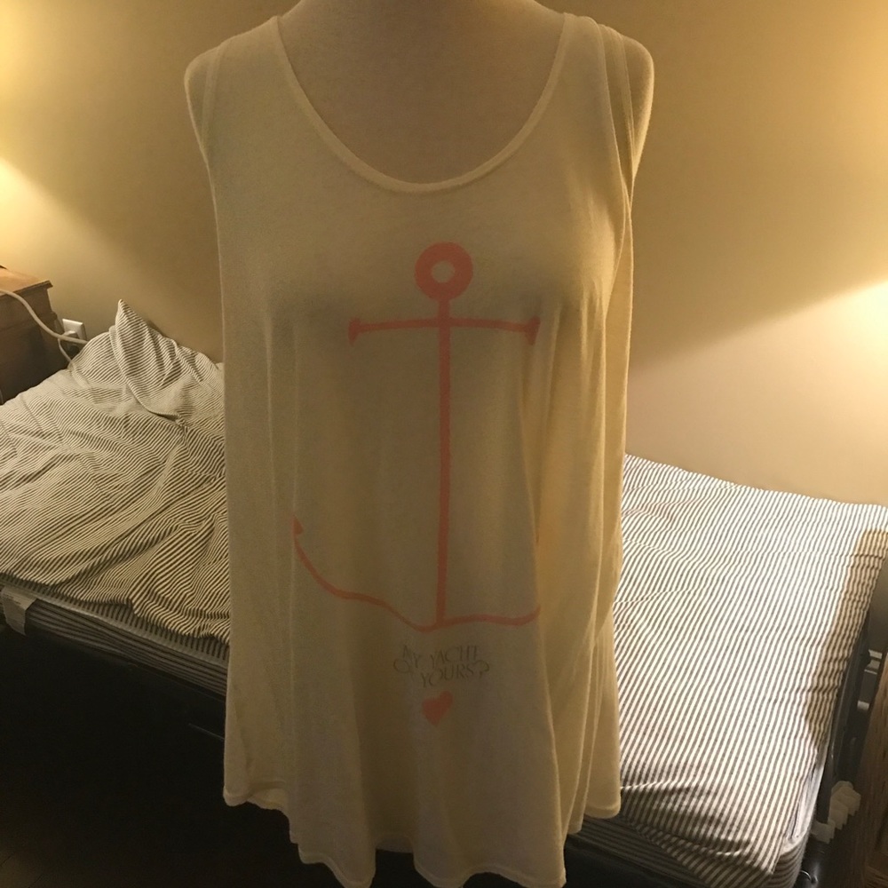 Wildfox Swim Tank Top My Yacht or Yours Medium